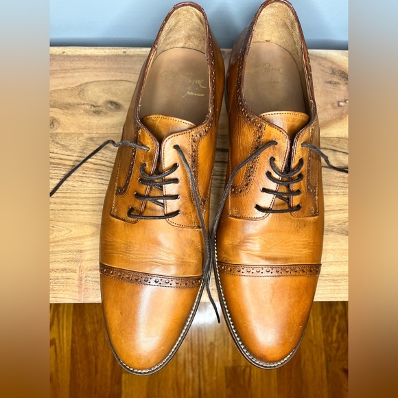 Alan Payne cap toe cognac/brown suede bucks. Size 10 M main image 7